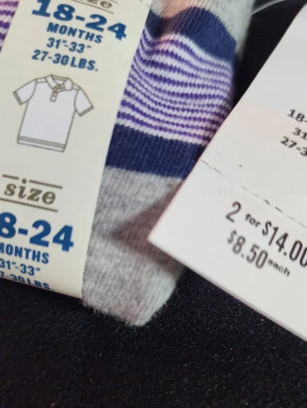 Old Navy White Kids Polo with Purple-Striped Polo & Yellow Graphic Tee Bundle